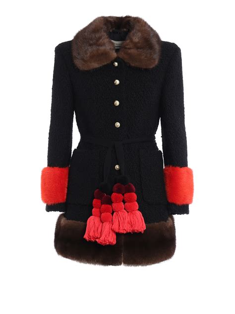 mink coat gucci|gucci mink fur trim jacket.